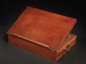English: In 1776, Thomas Jefferson wrote the Declaration of Independence on this portable lap desk of his own design.