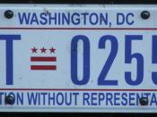 English: US Registration plate as seen in 2008 in Washington D.C.