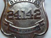 Puerto Rico Police Department officer badge.
