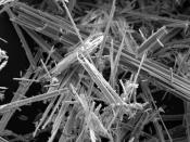 Asbestos fibres - a single fibre is believed to cause mesothelioma