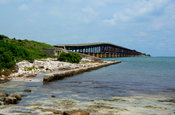 This is a HDR imaging of a bridge in the Florida Keys. It is based on three exposures.