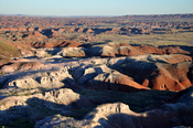 English: Painted Desert badlands as seen from Tawa Point in Petrified Forest National Park in northeastern Arizona, United States