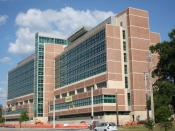 English: Cancer Hospital in final stages of construction at the University of Florida.