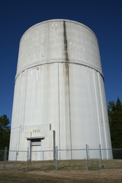 English: A water tower on Central Avenue in Butner, North Carolina.