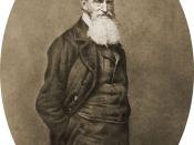 Salt print, three quarter length portrait of John Brown. Reproduction of daguerreotype attributed to Martin M. Lawrence.