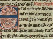 Beginning of book 7 of Aristotle's Metaphysics, translated into latin by William of Moerbeke. 14th century manuscript.