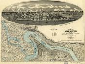 View of Vicksburg vicinity and fortifications, 1863.