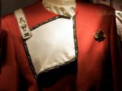 English: Starfleet uniform on display at Star Trek: The Experience.