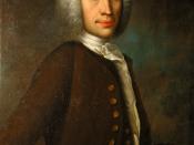 Oil painting of Anders Celsius. Painting by Olof Arenius (1701 - 1766). The original painting is placed in the astronomical observatory of Uppsala University.