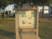 English: I took photo of Old San Antonio Road marker in Cotulla, TX, with Canon camera.