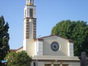 Transfiguration Catholic Church, Martin Luther King Blvd., Leimert Park, Los Angeles, California