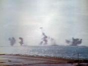 English: Eastern Island, Midway Islands, under attack, 4 June 1942.