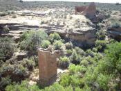 English: Square Tower ruins, anasazi building in the Hovenweep National Monument area - USA.