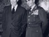 English: President Eisenhower and Mohammad Reza Shah in Tehran