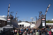 English: The Vert ramp at the 2010 Boardmasters Festival during the first skateboard free practice session.