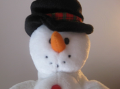 English: A picture of a stuffed snowman I took.