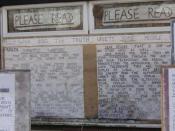 Messages covering the windows of a house from a patient with schizophrenia.