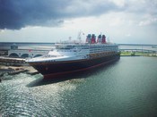 English: Disney Cruise Lines' Disney Wonder in Port Canaveral