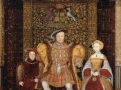 Detail of The Family of Henry VIII, now at Hampton Court Palace, c. 1545 Oil on canvas, 141 x 355 cm Left to Right: Prince Edward, Henry VIII, Jane Seymour