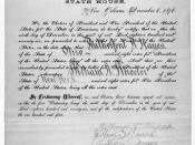 English: A certificate for the electoral vote for Rutherford B. Hayes and William A. Wheeler for the State of Louisiana dated 1876 part 6