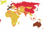 Map of countries by external debt based on 2005 CIA factbook figures
