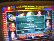 Display screen of a slot machine in tilt mode