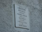 Lord Byron Plaque on the Side of Villa Diodati
