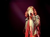 English: Mick Jagger of the Rolling Stones NYC show, taken with a Nikon F