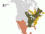 Non-Native-American Nation's Control over North America circe 1750-2008