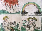 Examples of omens from the Nuremberg Chronicle (1493): natural phenomena and unnatural births.