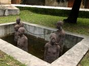 English: A slave auction was held near this location in Zanzibar for many years. This is an image of a sculpture, Memory for the Slaves by Clara Sörnäs, concrete, 1998. See here for more details.