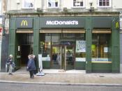 A McDonald's restaurant in Exeter, Devon. This was taken shortly after a redesign of this and other McDonald's restaurants around the world, an older image of the same restaurant can be seen at Image:McDonald's in Exeter.jpg.