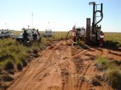 English: A drill rig in the Pilbara region of Western Australia.