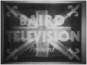 An early experimental television broadcast.