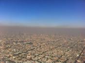 English: Aerial View of Photochemical Smog Pollution Over Mexico City