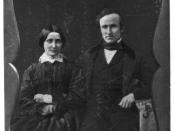 Rutherford B. Hayes and his wife on their wedding day, Dec. 30, 1852