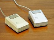 Apple Macintosh Plus mice (left) Beige mouse (right) Platinum mouse 1986