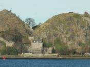 Dumbarton Rock, Alt Cluath, captured by Amlaíb and Ímar after a four-month siege in 870.