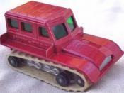 For collectors to succeed in collecting the ultimate prize, they must collect each version or variant of each Matchbox issued. This is Matchbox #35 in 3 variants and is a model of a Trac [Snowcat]. The 3 versions include a plain sided model, an embossed s