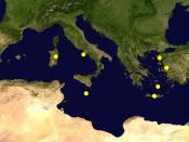 Location hypothesis of Atlantis in Mediterranean Sea.