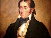 English: Oil on canvas portrait of Davy Crockett; original size without frame 76.2×63.5 cm.