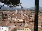 Deutsch: Blick über Lucca vom Turm auf dem Palazzo Guinigi Italiano: Lucca, Toscana, Italia