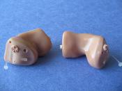 Hearing aids. Photo taken in the United States.
