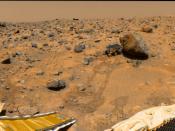 English: Panoramic image from Mars Pathfinder mission, public domain, as NASA is a government institution Category:Images of Mars