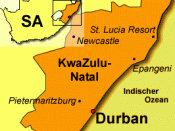 Deutsch: Kwa Zulu Natal (KZN) in Südafrika