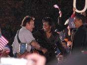 English: Bruce Springsteen, Michelle Obama and Barack Obama Deutsch: Bruce Springsteen, Michelle Obama, Barack Obama
