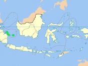 Location of Bangka–Belitung in Indonesia