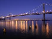 English: San Francisco Oakland Bay Bridge at night
