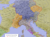 English: Map of the Holy Roman Empire in the 10th century
