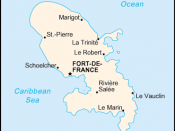 A map of Martinique